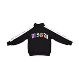 سترة شتوية سوداء مطبوعة بشعار MSGM للأطفال