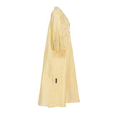 N Design Women's Yellow Hand Embroidered Abaya