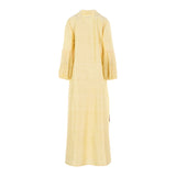 N Design Women's Yellow Hand Embroidered Abaya