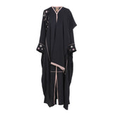 Nero Fashion Black & Pink Abaya Large Size