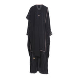 Nero Fashion Black & Pink Abaya Large Size