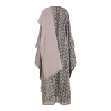 Nero Fashion Nude Grey Abaya Free Size
