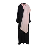 Nero Fashion Black & Pink Abaya Free Size