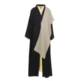 Nero Fashion Black & Yellow Abaya Free Size