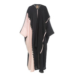 Nero Fashion Black & Pink Abaya Large Size