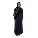 Nero Abaya Dark Gray/Gray And White Color Large Size
