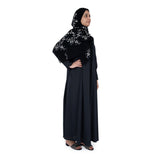 Nero Abaya Dark Gray/Gray And White Color Large Size