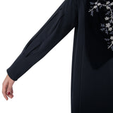 Nero Abaya Dark Gray/Gray And White Color Large Size