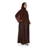 Nero Abaya Brown Color Large Size