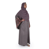 Nero Abaya Purple Color Free Size