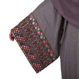 Nero Abaya Purple Color Free Size