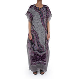 Nero Jalabiya Gray With Purple Free Size