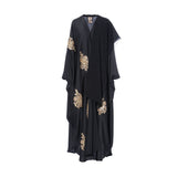 Nero Women's Free Size Black/Gold Occasions Abaya