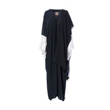 Nero Women's Free Size Black and White Occasions Abaya