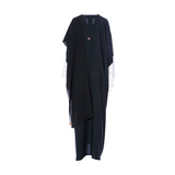 Nero Women's Free Size Black and White Occasions Abaya