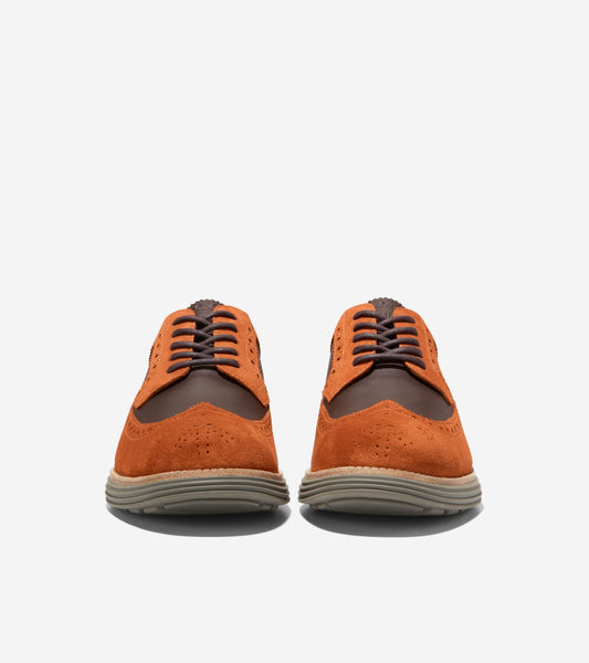 Cole Haan Men's ØriginalGrand Remastered Longwing Oxford – Blue Salon