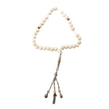 Ouzounian Rosary Silver 925 with Clatter BeadsÂ¬Â¨â€šÃ„â€ & River Stone Melon - Blue Salon
