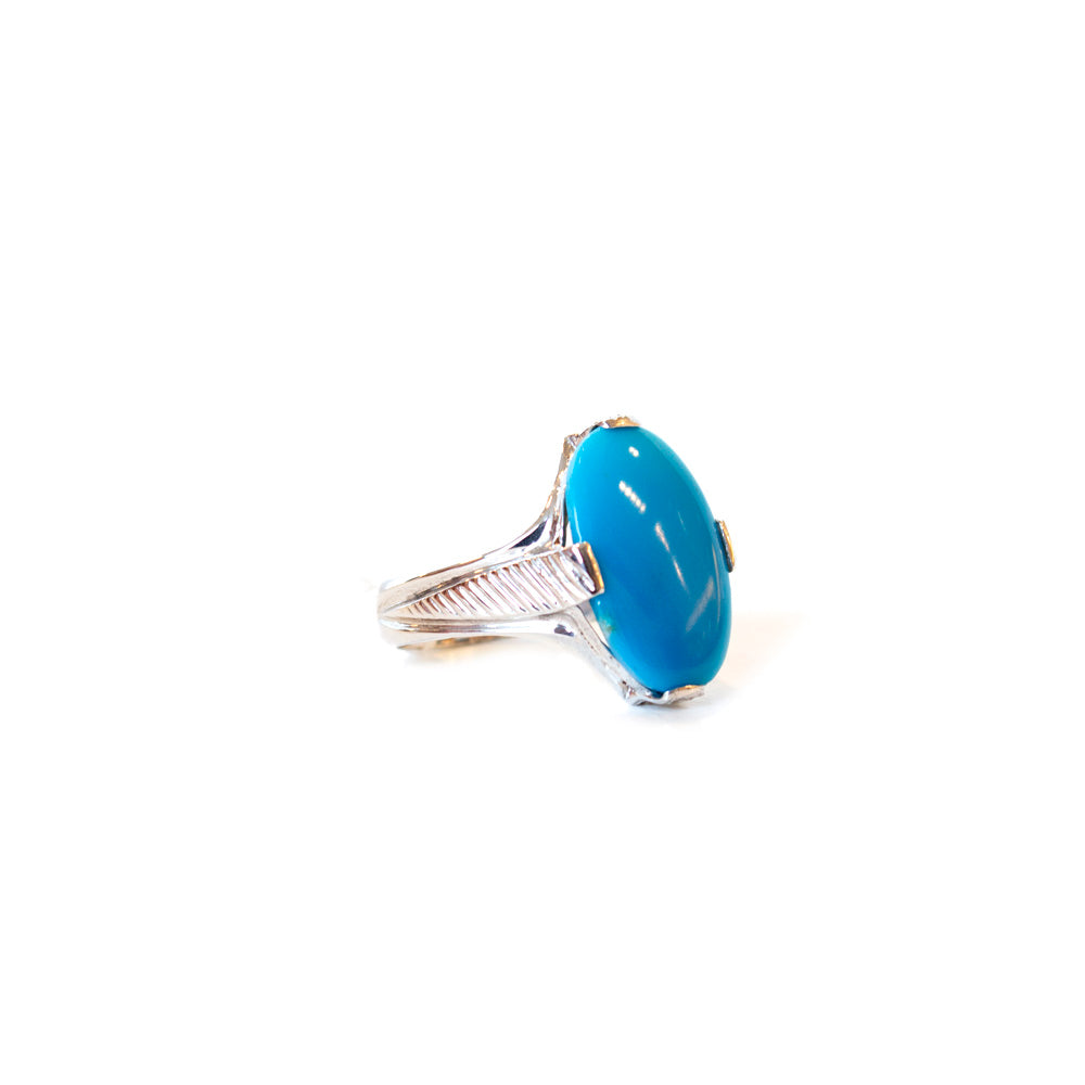 Ouzounian Men'S Ring Silver 925 WithÃ¢Â Turquoise Size 12