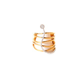 Ouzounian Ring 18 CaratÃ¢Â Pink & White GoldÃ¢Â With Diamond Colour G & Clarity Vs Size 6.5