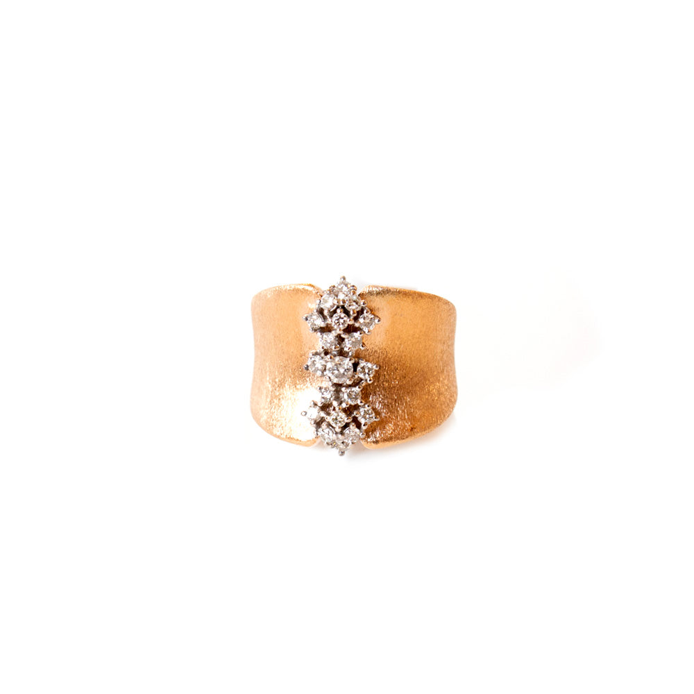 Ouzounian Ring 18 Carat Pink Gold WithÂ Round Diamond