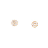 Ouzounian Earring 18 Carat Pink Gold With Round Diamond