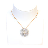 Ouzounian Necklace 18 Carat Pink Gold & Double Chain With Diamond