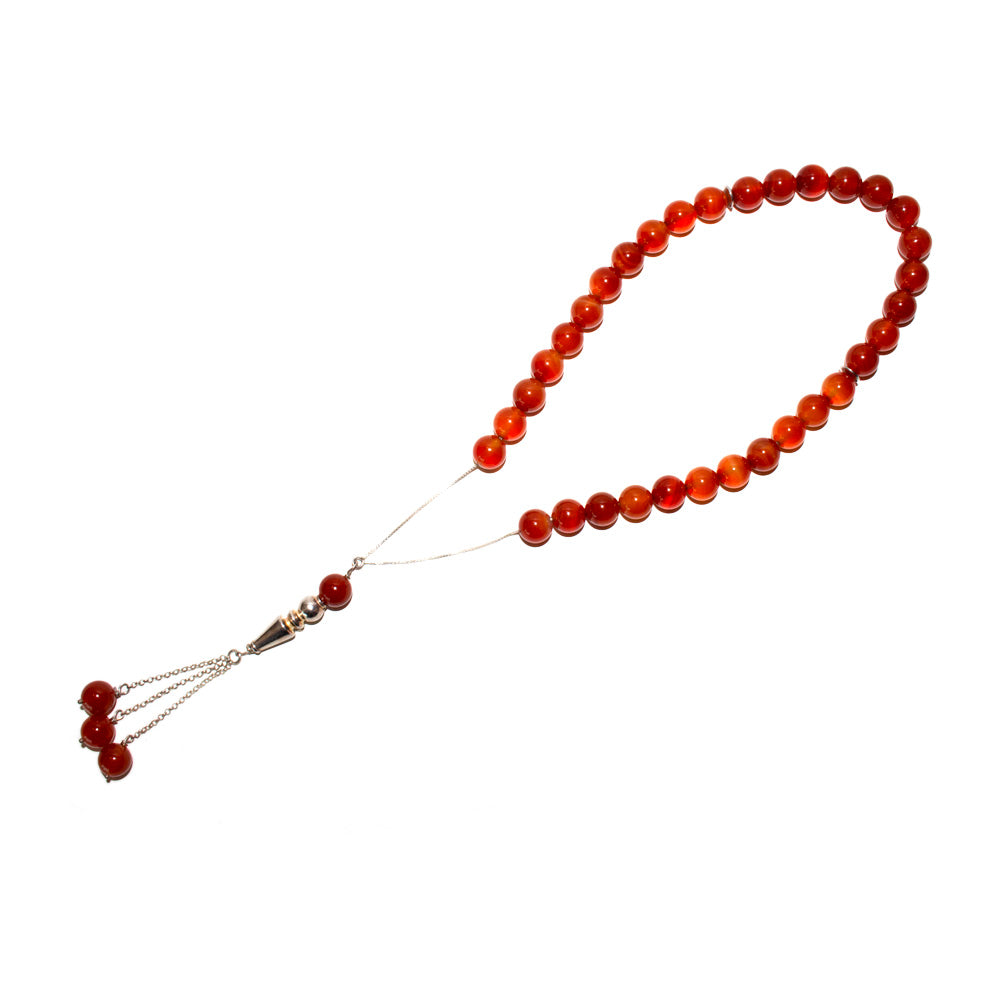 Ouzounian Rosary Silver 925 with Amber Stone – Blue Salon