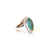 Ouzounian Men'S RingÃ¢Â Silver 925Â With Round Diamond & Turquoise Size 11