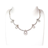 عقد اوزونيان من الذهب الابيض عيار 18 مع الماس 