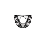 Fleur Of England Embroidered Onyx Ouvert Brief