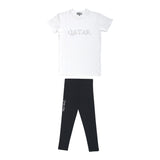 Pear Qatar Off-White Set Top & Leggings