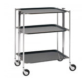 Platex Textable Trolley 3 Et. Chrome Ebony