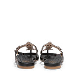 Cole Haan Pinch Lobster Sandal Black /White Leather