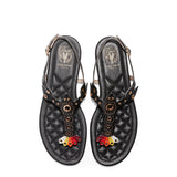 Cole Haan Pinch Lobster Sandal Black /White Leather