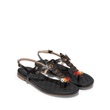 Cole Haan Pinch Lobster Sandal Black /White Leather