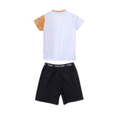 Alviero Martini Kids Boy's White/Geo Set T-Shirt & Bermuda