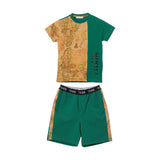 Alviero Martini Kids Boy's Green/Geo Set T-Shirt & Bermuda