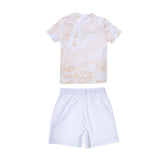 Alviero Martini Kids Boy's White/Geo Beige Set T-Shirt & Bermuda