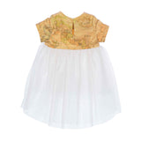Alviero Martini Kids Girl's Geo Beige Lurex Dress