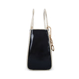 Valentino Orlandi Women's Black Patent & Gold Leather Handbag