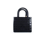 Valentino Orlandi Women's Black Patent & Gold Leather Handbag