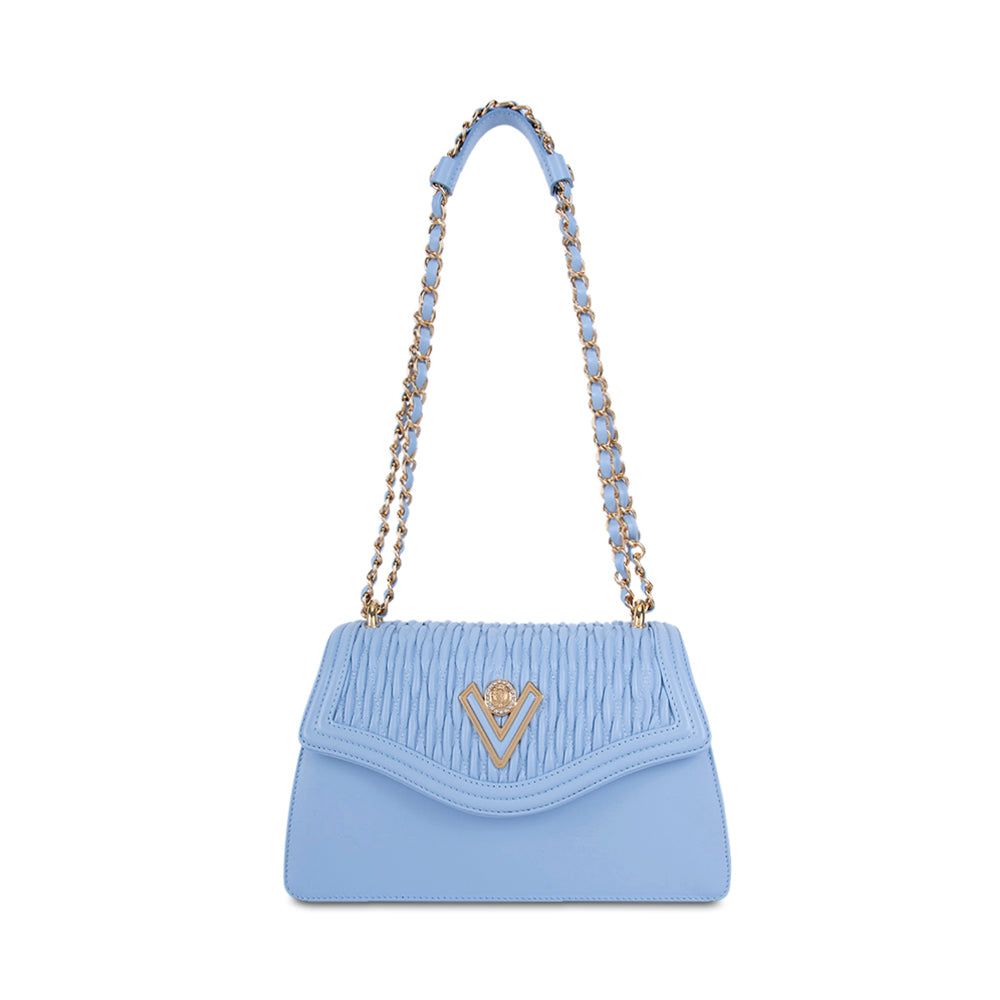 Valentino Orlandi Classic Handbag With Metallic Strap –