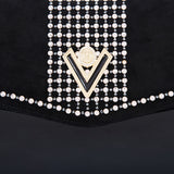 Valentino Orlandi Bag Black Sued & Black Patent Leather