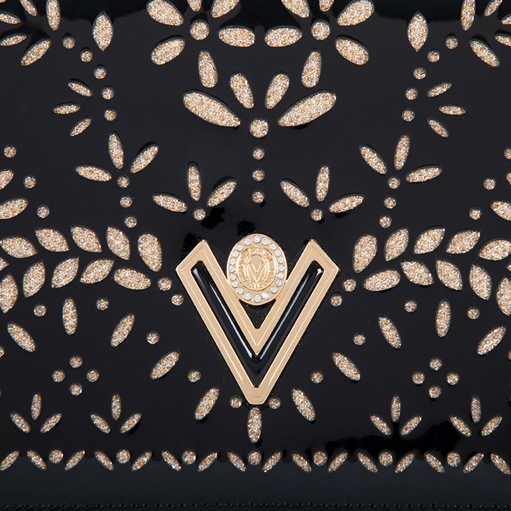 Valentino Orlandi Women's Black Leather Patent Shoulder Bag | All Bags | Bags | GCC | Shoulder Bag | Women | Women All Bags | Womens Valentino Orlandi Women's Black Leather Patent Shoulder Bag | All Bags | Bags | GCC | Shoulder Bag | Women | Women All Bags | Womens