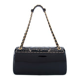Valentino Orlandi Women's Black Leather Patent Shoulder Bag