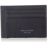 Piquadro David 4" Card Holder Blue Bluesize Small - Blue Salon