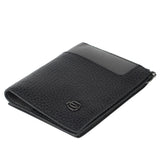 Piquadro Scott 4" Bi-Fold Wallet Black Blacksize Small - Blue Salon
