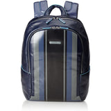 Piquadro Square 13" Laptop Backpack Blue Graphic Blue Graphicsize Small - Blue Salon