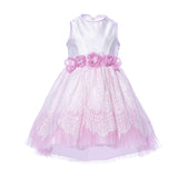 Primi Eventi Kids Girl's Off-white & Pink Dress