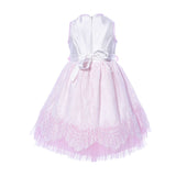 Primi Eventi Kids Girl's Off-white & Pink Dress